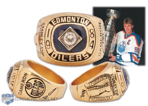 Gordon Camerons 1983-84 Edmonton Oilers Stanley Cup Championship 14K Gold Ring