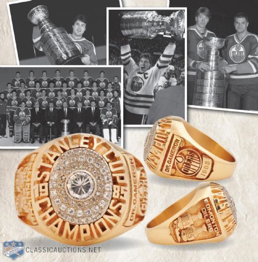 Gordon Camerons 1984-85 Edmonton Oilers Stanley Cup Championship 14K Gold Ring