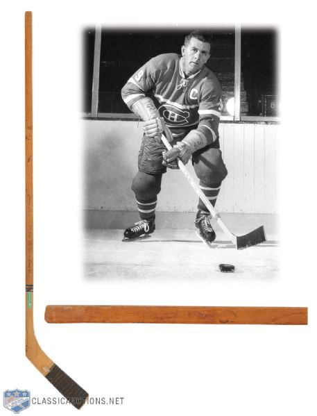 Maurice "Rocket" Richards Early-1950s Montreal Canadiens McNieces Game Stick