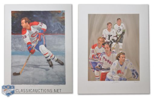 Guy Lafleur Limited-Edition Glen Green & Michel Lapensee Lithograph Collection of 2 (28" x 22")