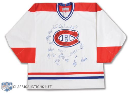 Montreal Canadiens 1992-93 Stanley Cup Champions Jersey Team-Signed by 26