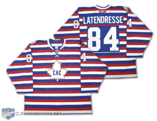 Guillaume Latendresses 2009-10 Montreal Canadiens 100th Anniversary Season "1912-13" Game-Worn Jersey