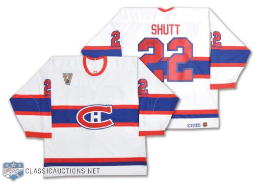Steve Shutts 2003 Heritage Classic Montreal Canadiens MegaStars Signed Game-Worn Jersey