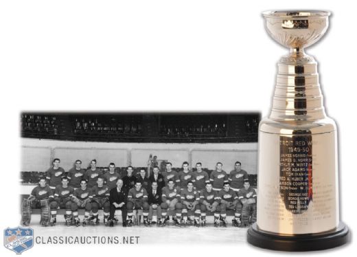 Joe Carveths 1949-50 Detroit Red Wings Stanley Cup Championship Trophy (13")