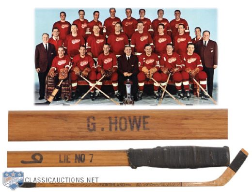 Gordie Howes 1964-65 Detroit Red Wings Game-Used Team-Signed Stick