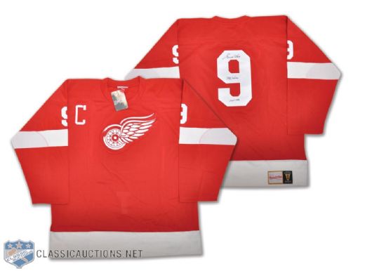 Gordie Howe 1960-61 Detroit Red Wings Mitchell & Ness Signed Jersey
