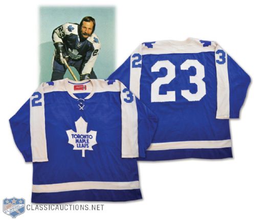 Eddie Shacks Circa 1974 Toronto Maple Leafs Game-Worn Jersey