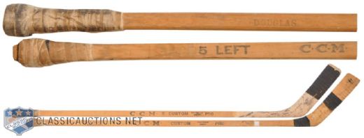 Toronto Maple Leafs 1960s Game-Used Team-Signed Sticks Collection of 2