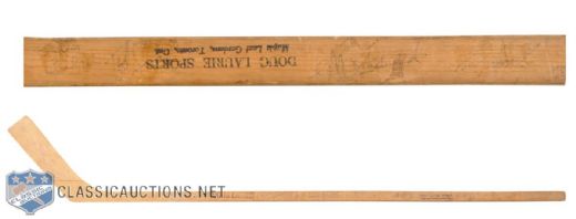 Toronto Maple Leafs 1956-57 Team-Signed Stick, featuring Horton and Armstrong