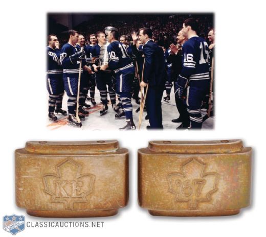Karl Elieffs 1967 Toronto Maple Leafs Stanley Cup Championship Cuff Link