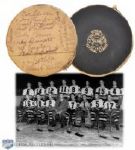 Boston Bruins 1937-38 Team-Signed Spalding Puck -From Eddie Shore Collection
