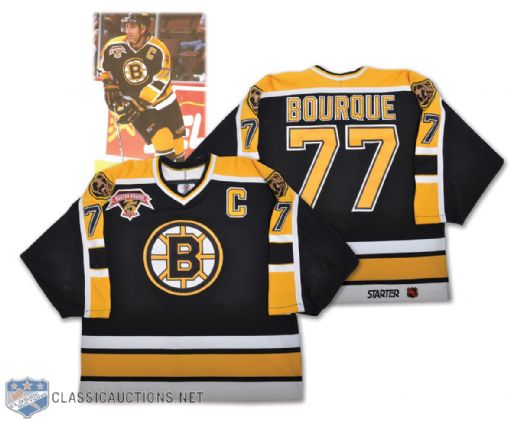 Ray Bourques 1998-99 Boston Bruins Game-Worn Captains Jersey with 75th Patch