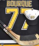 Ray Bourques Boston Bruins Signed Game-Used Sticks (2), Signed Cap and Jersey