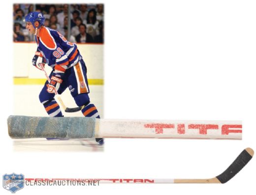 Wayne Gretzkys 1986-87 Titan TPM 2020 Game-Used Stick