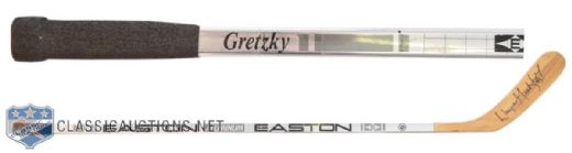 Wayne Gretzkys Early-1990s Los Angeles Kings Signed Game-Used Easton Stick