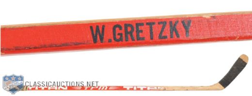 Wayne Gretzkys Rookie Era Game Stick