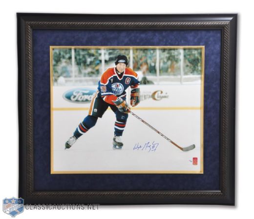 Wayne Gretzky Signed WGA Limited-Edition 2003 Heritage Classic Game Framed 20" x 24" Print on Canvas #23/99