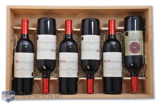 Case of 6 Wayne Gretzky Estates Bottles of Red Wine, Featuring 5 Bottles of WGE 2007 Cabernet Merlot