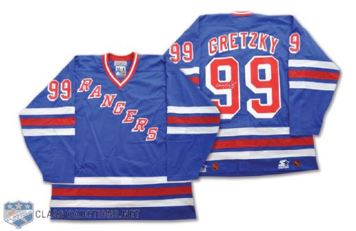 Wayne Gretzky 1997 New York Rangers Autographed Vintage Pro Jersey