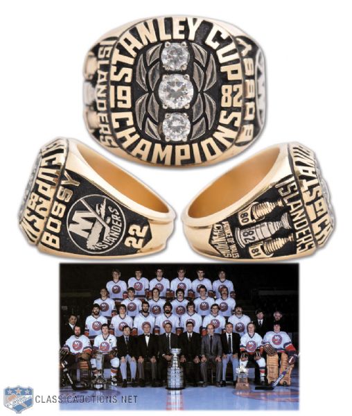 Mike Bossy 1982 New York Islanders Stanley Cup Championship 10K Gold Salesmans Sample Ring