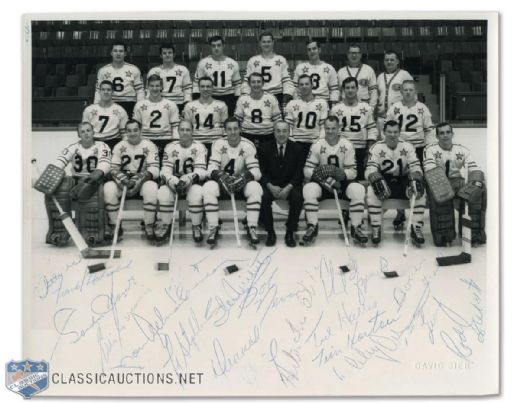 1969 NHL All-Star Game East Division Team-Signed Photo with Horton, Orr, Blake and Howe