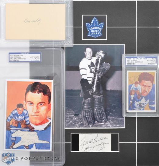 Toronto Maple Leafs Autograph Collection Featuring HOFers Broda and Primeau