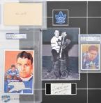 Toronto Maple Leafs Autograph Collection Featuring HOFers Broda and Primeau