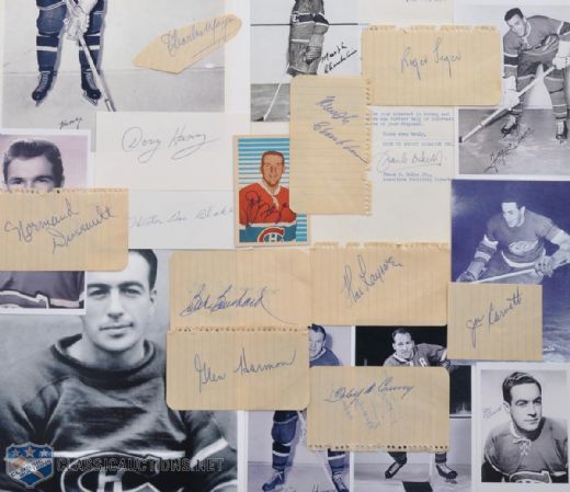 Montreal Canadiens Autograph Collection, Featuring HOFers Blake and Harvey