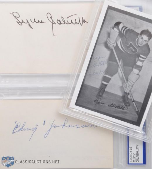 New York Rangers Autograph Collection, Featuring HOFers Hextall, Johnson & Lynn Patrick