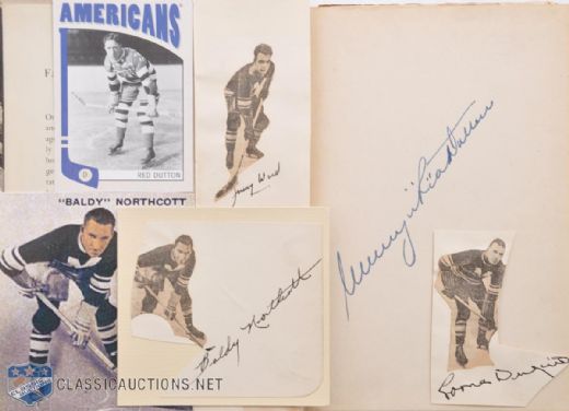 Montreal Maroons Autograph Collection, Featuring HOFer Red Dutton Signed Book