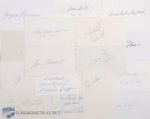Hockey Hall of Famer Signed Index Card Collection of 51