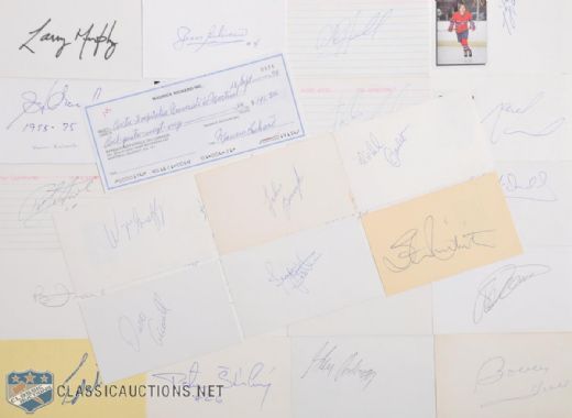 500-Goal Scorers / 1,000-Point Club Signed Index Card Collection of 34