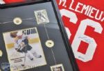 Mario Lemieux Signed 1987 Canada Cup Jersey and Steiner Signed Framed Montage (27" x 22 1/2")