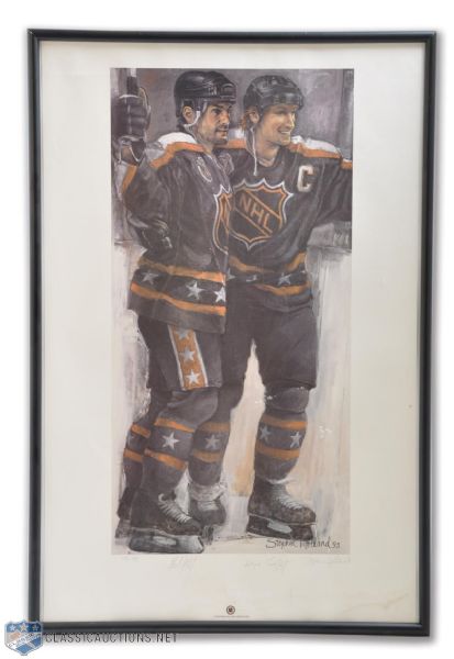 Wayne Gretzky and Paul Coffey Signed Limited-Edition 1993 NHL All-Star Game Lithograph