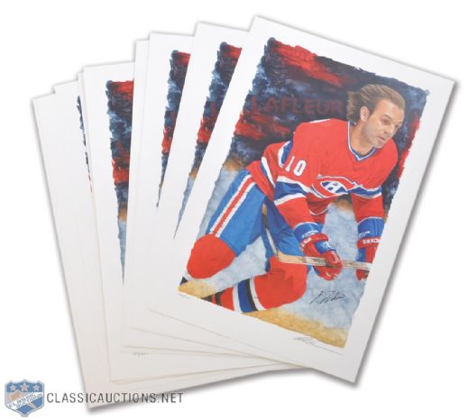 Guy Lafleur Signed Limited-Edition Glen Green Lithograph Collection of 25