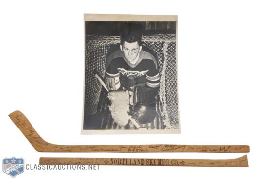1937 and 1939 AHA Wichita Skyhawks Team-Signed Mini Sticks