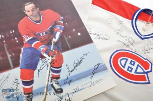 Montreal Canadiens Oldtimers 1980s Team-Signed Jersey and Photo