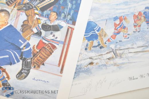 "Legends of the Crease" and "When We Were Six" Multi-Signed Lithographs
