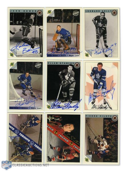 1991-92 Ultimate Original Six 100-Card Set with 46 Autographed Cards