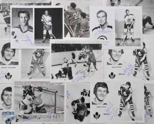 Autographed Media and Press Photo Collection of 62
