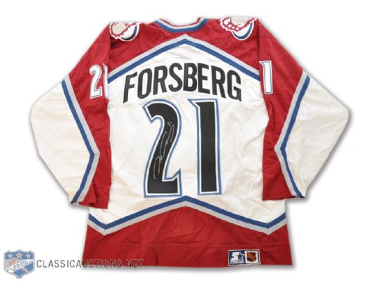 Peter Forsberg 1996 Colorado Avalanche Stanley Cup Autographed Vintage Pro Jersey