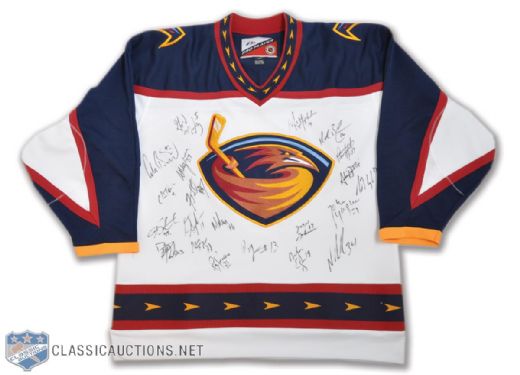 Atlanta Trashers 1999-2000 First Year Team-Signed Jersey