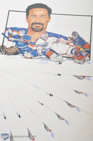 Grant Fuhr Autographed Limited Edition Print Collection of 10