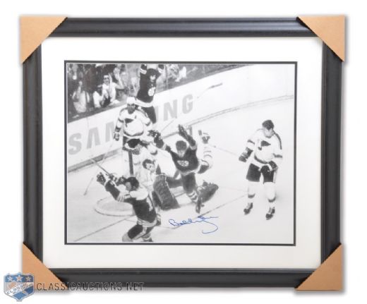Bobby Orr Autographed "The Goal" Framed Photo (23" x 27")