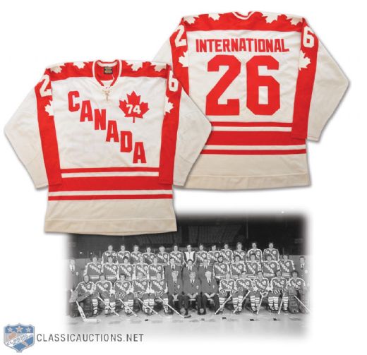 Pat Prices 1974 Canada-Russia Series Team Canada Game-Issued Jersey