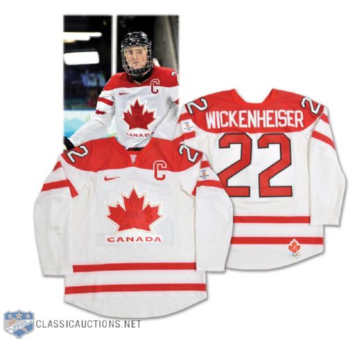 Hayley Wickenheisers 2010 Winter Olympics Team Canada Game-Worn Captains Jersey - Photo-Matched!