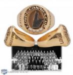 1987 Canada Cup 10K Gold and Diamond Ring
