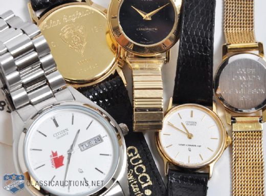 1984-1991 Canada Cup Watch and Memorabilia Collection of 6