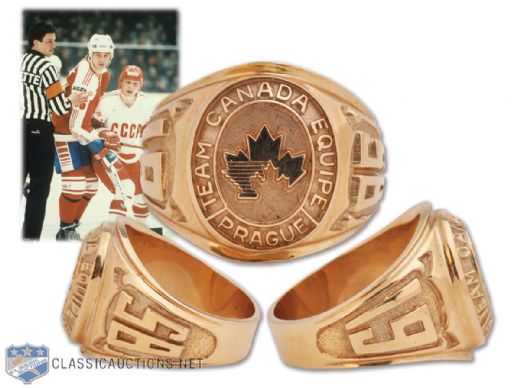 Pat Riggins 1985 World Championships Team Canada 10K Gold Ring