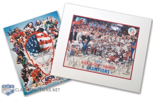 Team USA 1996 World Cup and 1998 Nagano Olympics Team-Signed 16 x 20 Photos